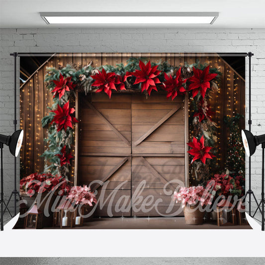 Floral Plants Log Cabin Backdrop For Photography